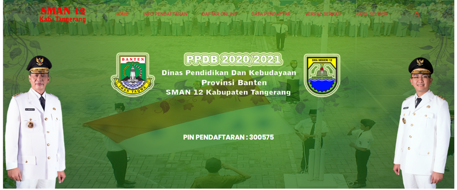 PPDB Online Tahun Pelajaran 2020/2021 - SMAN 12 KABUPATEN TANGERANG