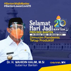 selamat hari jadi banten, dimusim pandemic tetap produktif